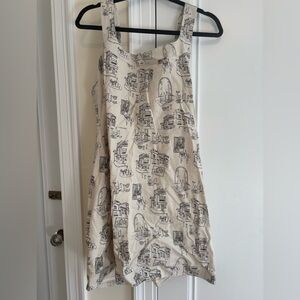 Abercrombie Linen Blend Wide Strap Mini Dress. Size Large. NWT.